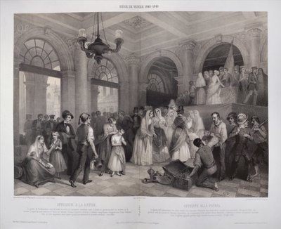 Frauen geben ihre Juwelen zur Unterstützung der Revolution während der Belagerung von Venedig 1848-49 von Vincenzo after Giacomelli